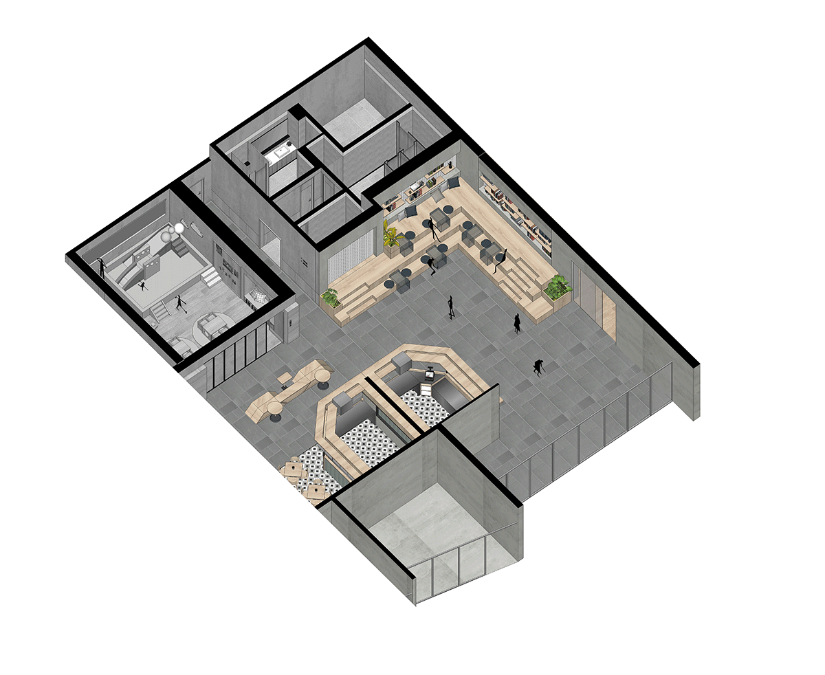 BIM建筑|第三空间视阈下的菜场，勤海睦邻中心 / 予舍予筑