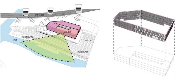 BIM建筑|如场地升起的巨石——青浦区档案馆 / UDG联创设计