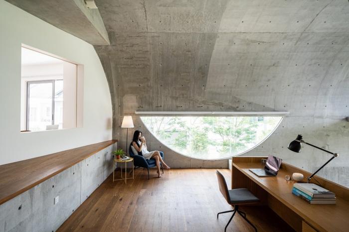 BIM建筑|简约而大胆，混凝土拱形筒的小清新：Bewboc 住宅 / Fabian Tan