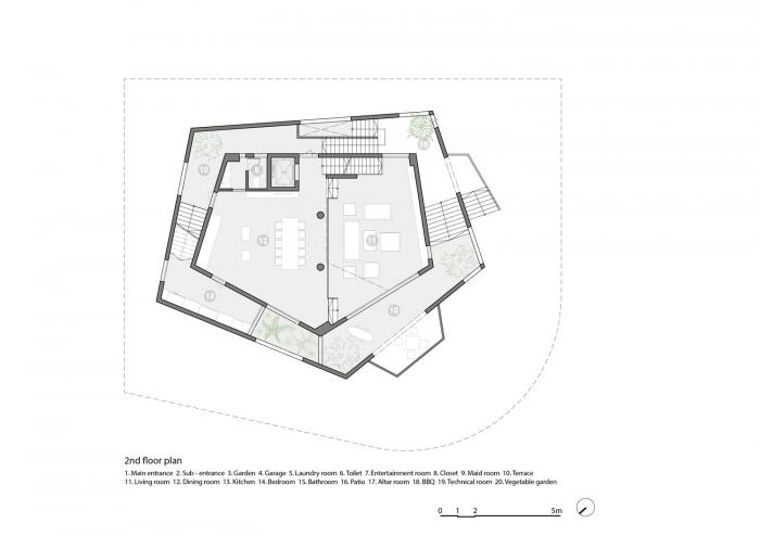 BIM建筑|居于丛林之间：越南“五角平面”树屋 / 武重义建筑事务所