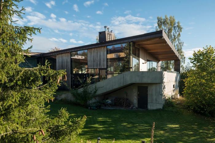 BIM建筑|挪威“楼梯”住宅，朝向峡湾的花园之家