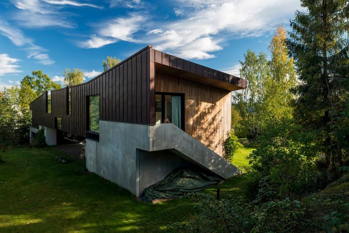 BIM建筑|挪威“楼梯”住宅，朝向峡湾的花园之家