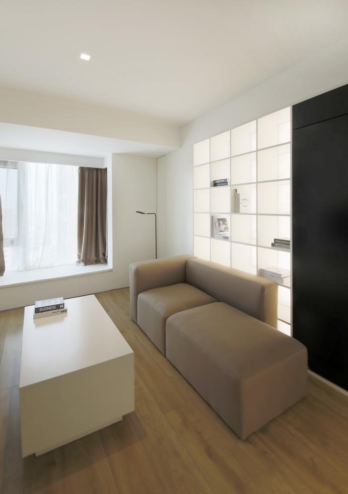 BIM建筑|46㎡北京旧房改造，90后单身女孩极简空间 / 无名创想联盟