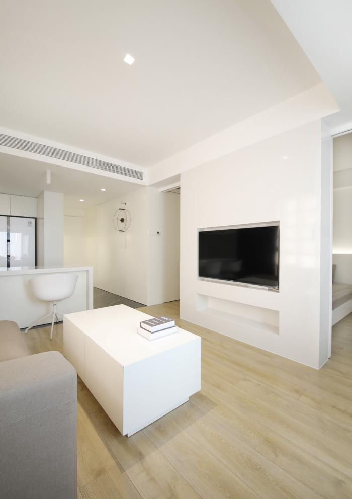 BIM建筑|46㎡北京旧房改造，90后单身女孩极简空间 / 无名创想联盟