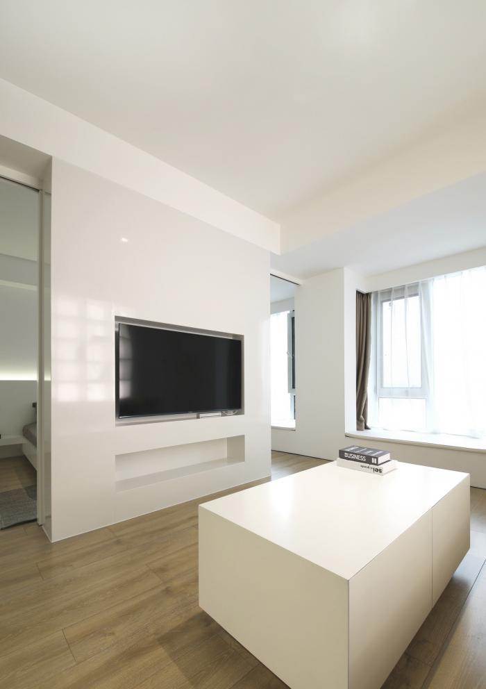 BIM建筑|46㎡北京旧房改造，90后单身女孩极简空间 / 无名创想联盟