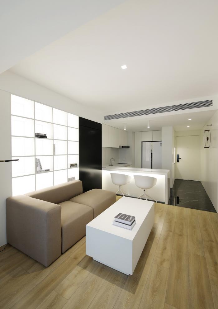 BIM建筑|46㎡北京旧房改造，90后单身女孩极简空间 / 无名创想联盟