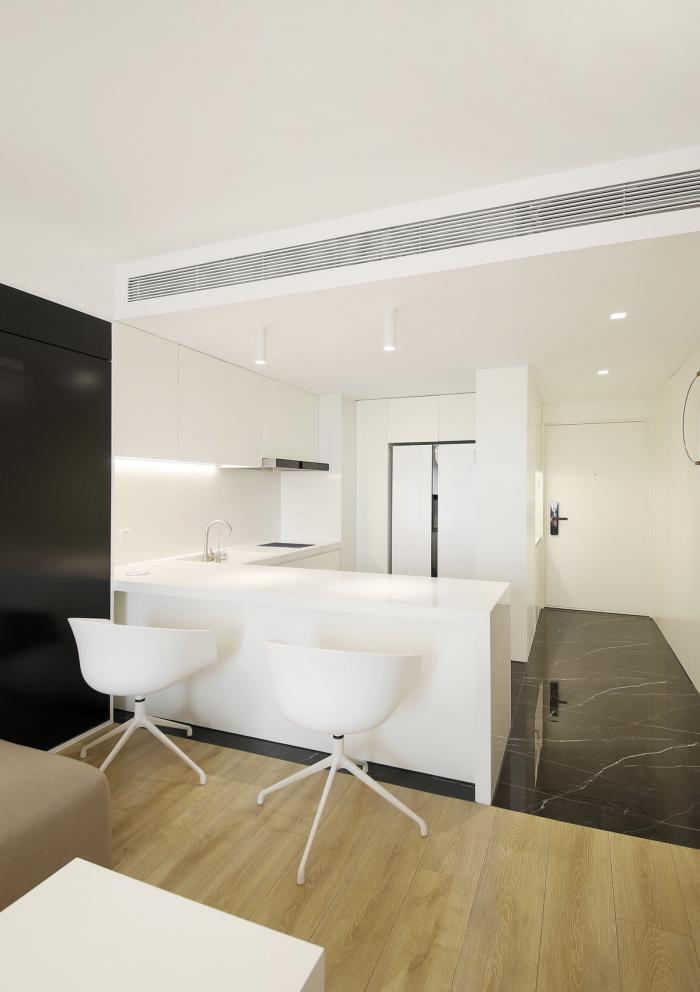 BIM建筑|46㎡北京旧房改造，90后单身女孩极简空间 / 无名创想联盟