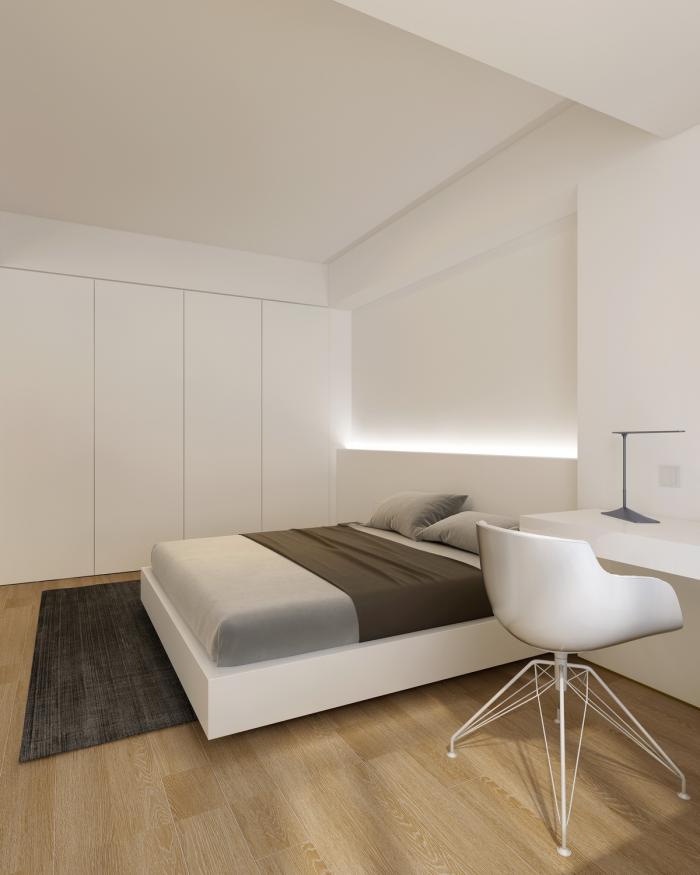 BIM建筑|46㎡北京旧房改造，90后单身女孩极简空间 / 无名创想联盟