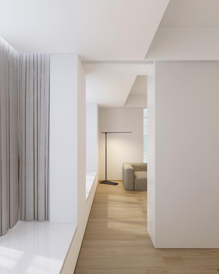 BIM建筑|46㎡北京旧房改造，90后单身女孩极简空间 / 无名创想联盟