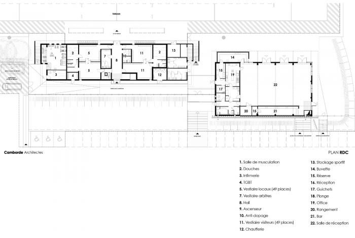 BIM建筑|轻落于农场草地上的蝴蝶：Ger体育场