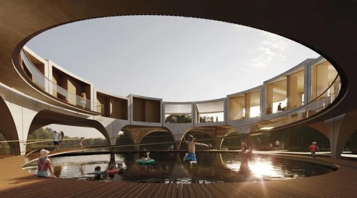 BIM建筑|森林湖泊上的“渔船”：Land Ahoy