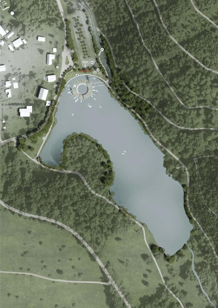 BIM建筑|森林湖泊上的“渔船”：Land Ahoy