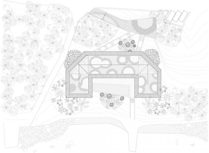 BIM建筑|湛蓝背景中的马赛克构图：克罗地亚海边木屋