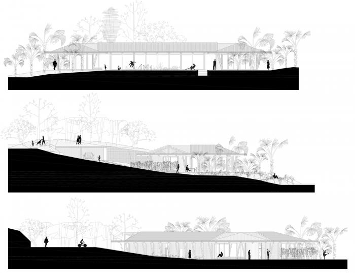 BIM建筑|湛蓝背景中的马赛克构图：克罗地亚海边木屋