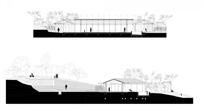 BIM建筑|湛蓝背景中的马赛克构图：克罗地亚海边木屋