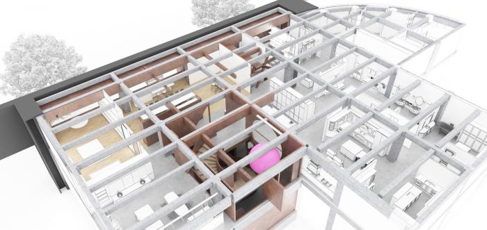 BIM建筑|粗野而柔美的结构艺术——J+生活艺术馆 / 纬图设计