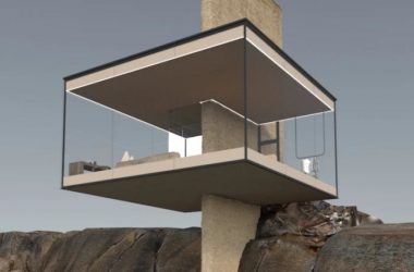 BIM建筑|矗立于悬崖绝壁上的极简玻璃小屋 / Yakusha Design-BIM建筑网