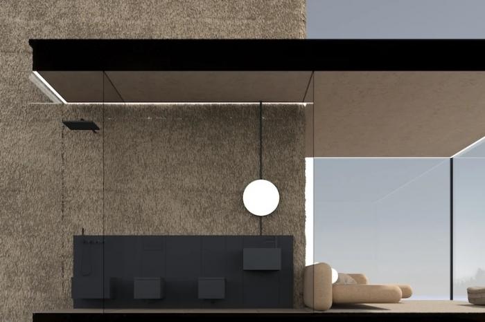 BIM建筑|矗立于悬崖绝壁上的极简玻璃小屋 / Yakusha Design