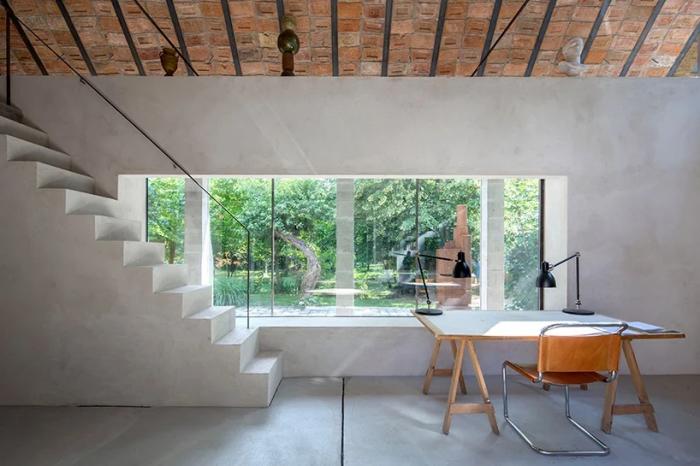 BIM建筑|裸露砖砌天花下的禅意小屋