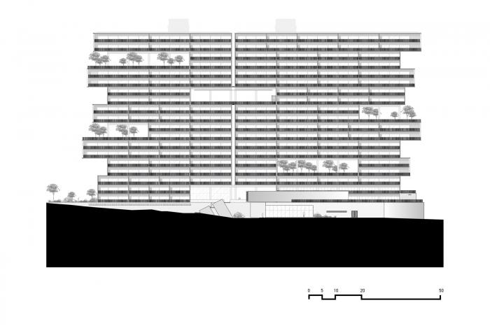BIM建筑|64米深“峡谷”的裂变——阿曼尼公寓