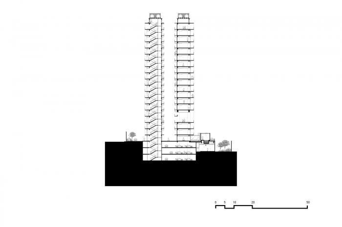 BIM建筑|64米深“峡谷”的裂变——阿曼尼公寓