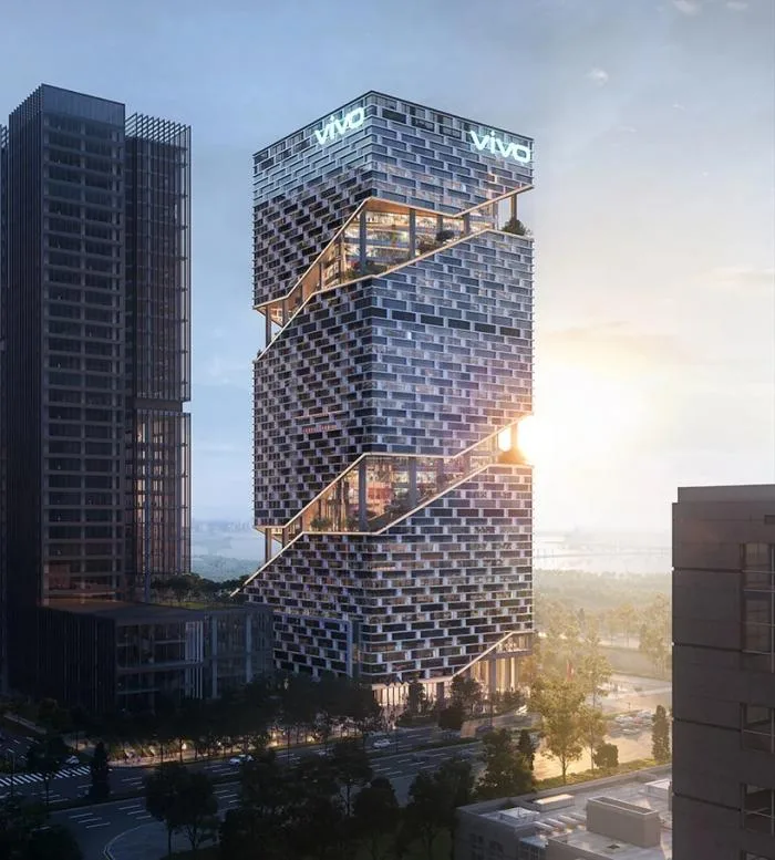BIM建筑|vivo总部办公楼，螺旋花园露台环绕而上 / NBBJ