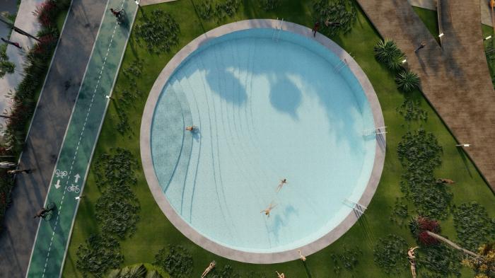 BIM建筑|河岸的“自然驿站”：蚕室区汉江市民公园天然游泳池 / 佰筑建筑+Carve