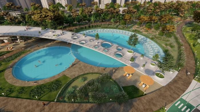 BIM建筑|河岸的“自然驿站”：蚕室区汉江市民公园天然游泳池 / 佰筑建筑+Carve