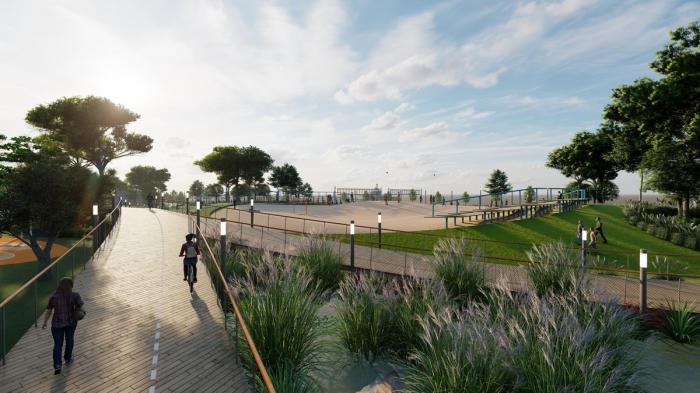 BIM建筑|河岸的“自然驿站”：蚕室区汉江市民公园天然游泳池 / 佰筑建筑+Carve