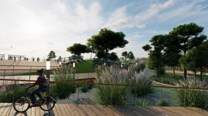 BIM建筑|河岸的“自然驿站”：蚕室区汉江市民公园天然游泳池 / 佰筑建筑+Carve