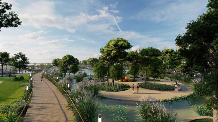 BIM建筑|河岸的“自然驿站”：蚕室区汉江市民公园天然游泳池 / 佰筑建筑+Carve