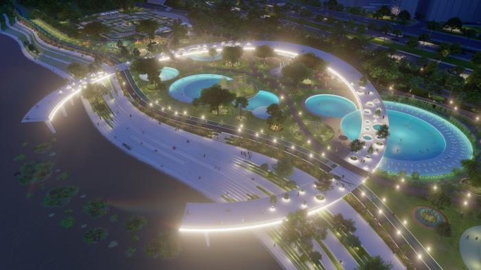 BIM建筑|河岸的“自然驿站”：蚕室区汉江市民公园天然游泳池 / 佰筑建筑+Carve