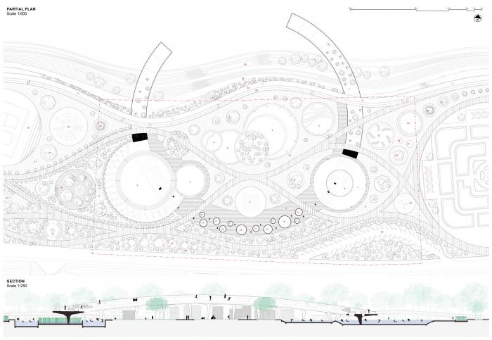 BIM建筑|河岸的“自然驿站”：蚕室区汉江市民公园天然游泳池 / 佰筑建筑+Carve