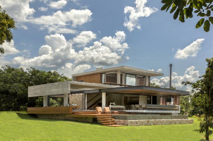 BIM建筑|依阶层创造，水平嵌套的空间：巴西“电影”住宅