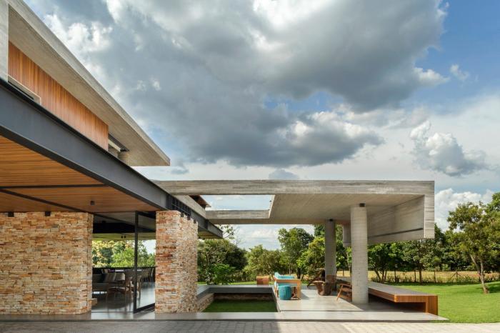 BIM建筑|依阶层创造，水平嵌套的空间：巴西“电影”住宅