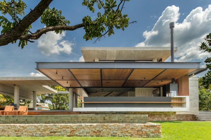 BIM建筑|依阶层创造，水平嵌套的空间：巴西“电影”住宅