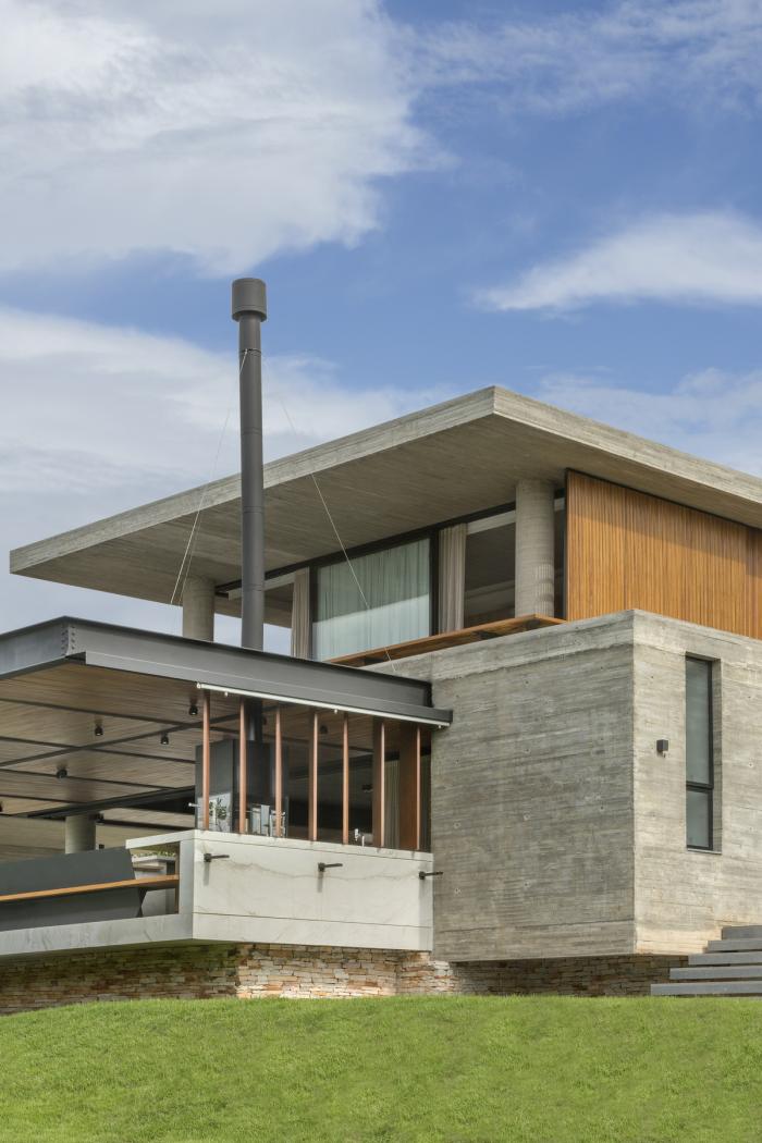 BIM建筑|依阶层创造，水平嵌套的空间：巴西“电影”住宅