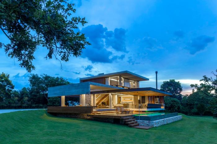 BIM建筑|依阶层创造，水平嵌套的空间：巴西“电影”住宅