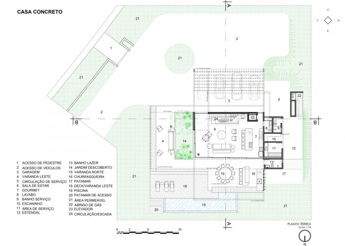 BIM建筑|依阶层创造，水平嵌套的空间：巴西“电影”住宅