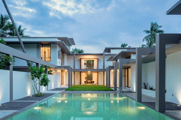 BIM建筑|几何秩序与自然景观静谧交融：格框里的度假屋