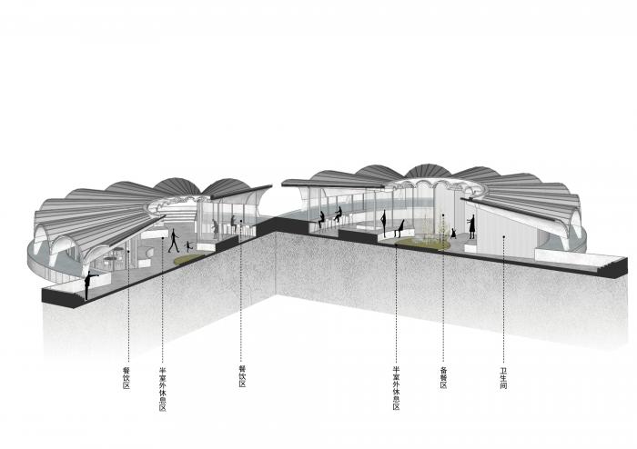 BIM建筑|形聚而神散，净水池咖啡厅 / 同济原作设计工作室