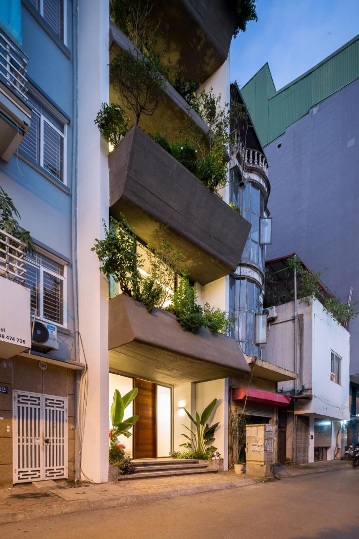 BIM建筑|错动“跳舞”的空中花园：越南联排住宅