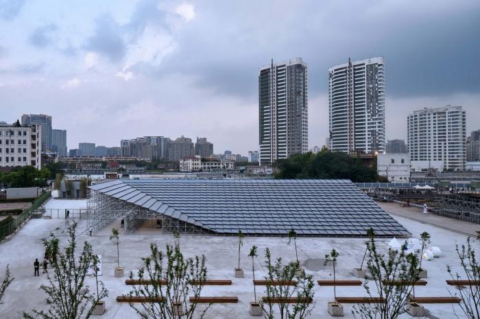 BIM建筑|2019上海城市空间艺术季主展场入口安检棚 / 同济原作设计工作室