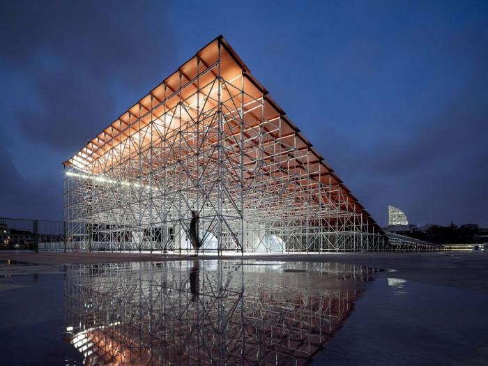 BIM建筑|2019上海城市空间艺术季主展场入口安检棚 / 同济原作设计工作室