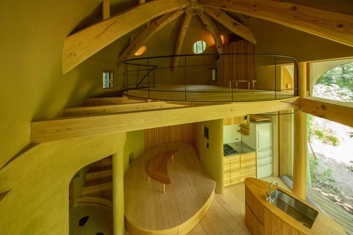 BIM建筑|可爱俏皮，森林中的壳型土屋