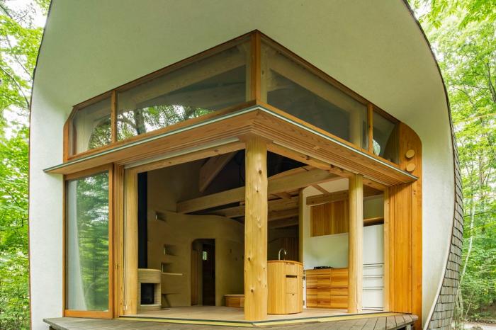 BIM建筑|可爱俏皮，森林中的壳型土屋