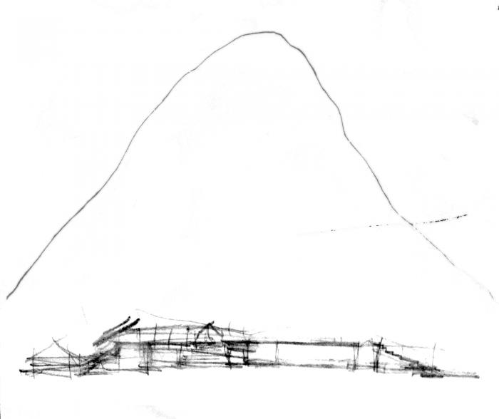 BIM建筑|匍匐于山脚下的巨石：楼纳露营服务中心 / 李兴钢工作室