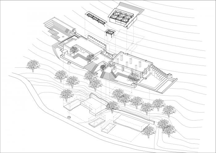 BIM建筑|匍匐于山脚下的巨石：楼纳露营服务中心 / 李兴钢工作室