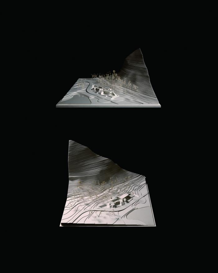 BIM建筑|匍匐于山脚下的巨石：楼纳露营服务中心 / 李兴钢工作室