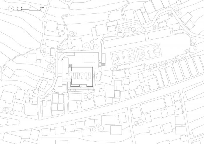 BIM建筑|地形关系的表达：乌斯河镇中心幼儿园 / 东意建筑